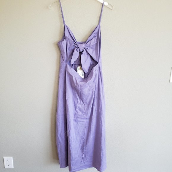 SMYM Moby Tie Maxi Midi Dress Lilac XL - Picture 3 of 9